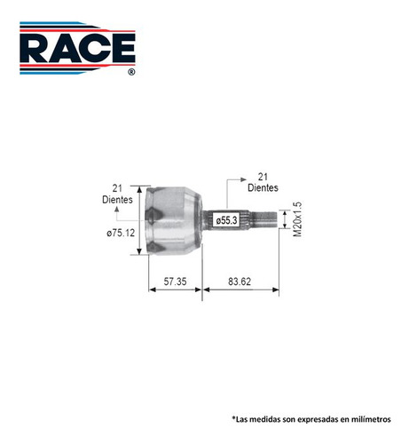 Junta Homocinetica Race Para Platina 1.6 2005 2006 2007