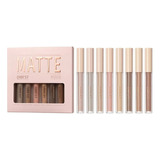 Juego De 8 Sombras De Ojos Líquidas Matte Nude En Crema Y Ru