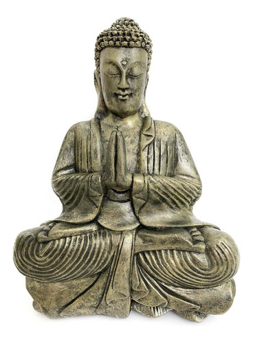 Estátua Decorativa Buda Oração Namaste Mudra