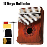 17 Teclas Kalimba Dedo Polegar Piano E Instrumento Musical P
