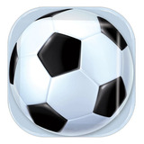 Plato Grande Cuadrado 24cm Balones Soccer Futbol - Soccer77