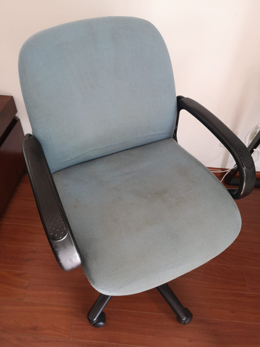 Paquete De 2 Silla De Oficina Azules Con Recargabrazos Usada