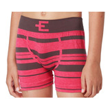 Pack X 2 Boxer Seamless Niño Eyelit 1 Rayado Y 1 Liso