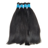 Cabelo Humano Liso Natural 35cm -200 G Imediato Cor Castanho