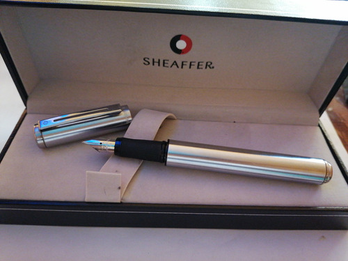 Ofrece. Pluma Fuente Sheaffer Punto En Acero, Cromada.