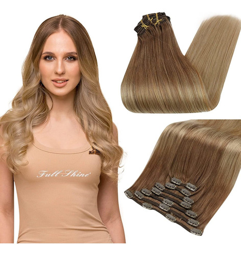 Extensiones Cabello Real Ombre Balayage Color 10  14in 120gr