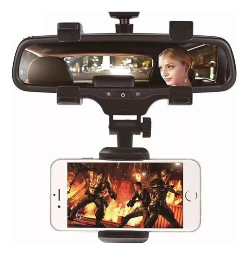 Soporte Holder Para Celular, Retrovisor De Carro 360°