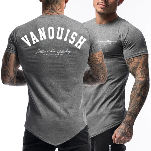 Playera Deportiva Slim Fit Spandex Moda Vanquish V Q 4035xsh