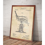 Cuadro Decorativo Barberia Barbershop Poster Patentes Retro