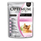 Alimento Optimum Gatitos Pollo Pouch X 85 Gr X 12 Unidades 