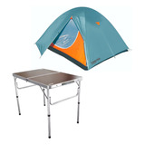 Pack Spinit Mesa Plegable Camping Y Carpa Camper 4 Personas