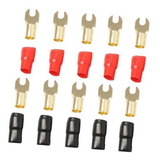 4 X 5 Pares 4 Awg Car Audio Wire Fork Terminal Conector