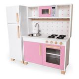 Cozinha Mdf Infantil Completa Geladeira Rosa Frete Gratis 