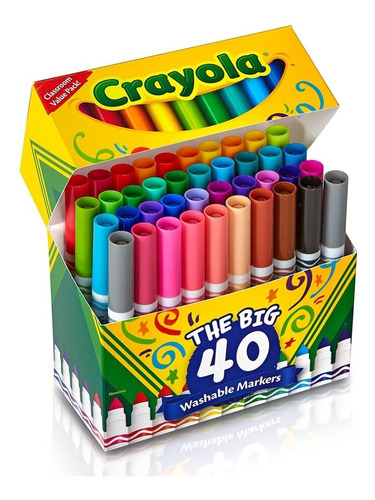 Marcadores De Linea Ancha Lavables Ultra Limpios Crayola  40