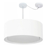 Lustre C/ Desvio De Centro Md-4311 Cupula Tec 60x30cm Branco