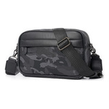 Bandolera Bolso Cuero Hombre Crossbody Camuflaje Casual Lujo