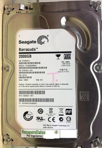 Disco Seagate St2000nm0055 2tb 3.5 Sata - 2381 Recuperodatos