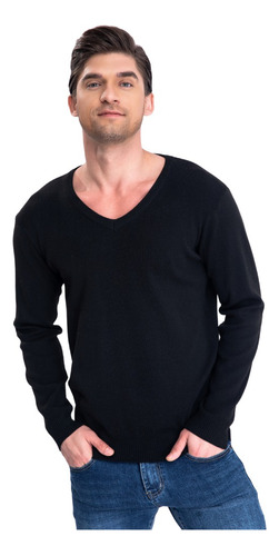 Sweater Tejido Hombre Cuello V Soft. Hilo S A Xl