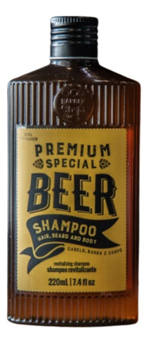 Shampoo Premium Beer Shampoo Qod Barber Cabelo Barba Diário