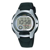Reloj Pulsera Digital Casio Lw-200 Con Correa De Resina Color Negro - Fondo Gris - Bisel Negro/gris