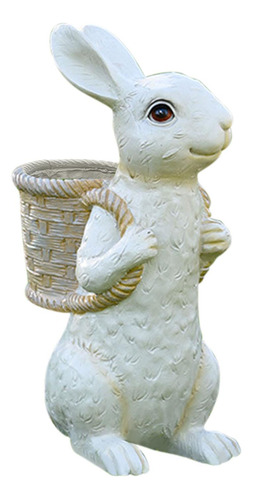 Estatua De Conejito De Pascua, Maceta De Resina, Decoración