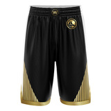  Short Basquet Kapho Golden State Warriors Black Niños