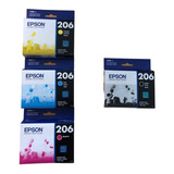 Kit De Tinta Epson T206 Cyan,yellow,magenta Y Gratis Negro