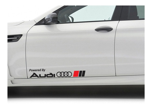 Calca Sticker Powered By... Personaliza Compatible Con Audi 