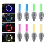 2 Luces Para Bicicleta. De Tapon De Llanta / 7 Colores