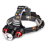 Linterna Led Minero Vincha 3 Cree T6 Usb 12v Recargable 