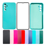 Película 3d + Capa Silicone Veludo Para Galaxy A05s A057m