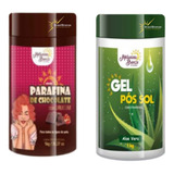 1 Parafina Chocolate E Urucum + 1 Gel Pós Sol Melanina Bronz