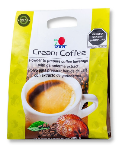 Café Cream Coffee Dxn Sin Azúcar Ganoderma 20 Sob/14g Env Gr