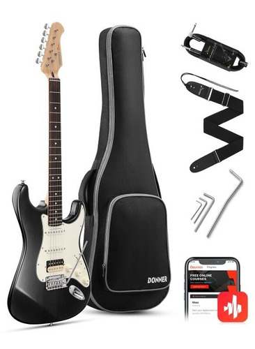 Guitarra Eléctrica Donner Dst-400d  Black Tipo Stratocaster