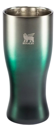 Pilsner Glass Stanley Aço Inox Happy Hour 444ml Hoppy Haze Cor Inox - Verde Liso