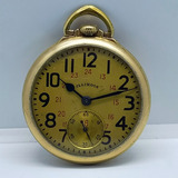 Reloj De Bolsillo Illinois Reglamentario Chapa De Oro