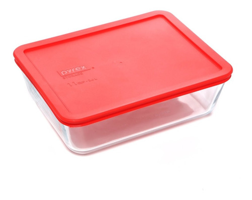 Fuente Vidrio Tapa Pyrex Rectangular 2.6 Lts Horno Freezer