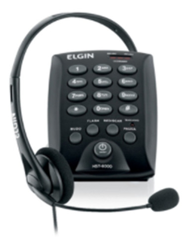 Telefone Headset Telemarketing Elgin 6000 Base Discadora