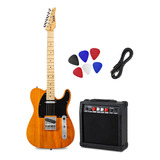 Lyxpro - Kit De Guitarra Eléctrica Telecaster De 39 Pulgad.