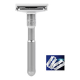 Afeitadora Desmontaje Ajustable Safety Razor , Con 5 Cuchill