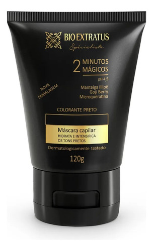 Bio Extratus Máscara Colorante Preto Tonalizante 120g