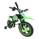 Bicimoto / Bicicleta Infantil Con Sonidos Aro 20 Verde