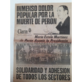 Diario Clarin Fallecimiento Del Gral. Perón.  02/07/1974. 