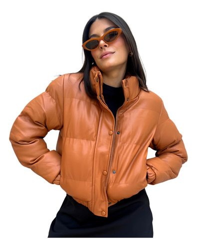 Bombojaco Feminino Jaqueta Impermeável Puffer Forrada Frio