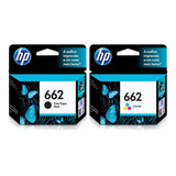 2 Cartuchos Hp 662 En Negro Y Color Da 2516 3516 1516 2546