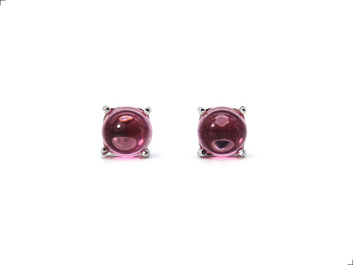 Aretes Rubi Natural 2.0 Ct Plata Esterlina 925 Cojín