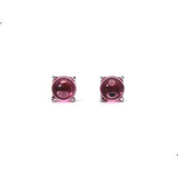 Aretes Rubi Natural 2.0 Ct Plata Esterlina 925 Cojín