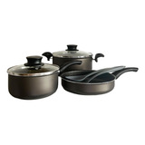 Set Batería Cocina Ollas+utensilios Nylon 7pzs Tramontina