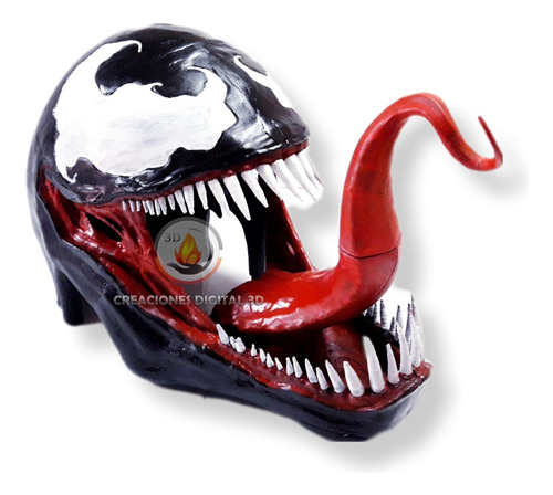 Casco Venom Impresión 3d Spider Man Cosplay Disfraz 