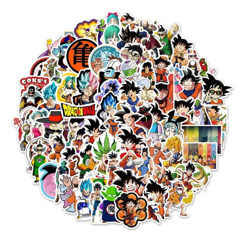 Set 100 Stickers Dragón Ball Anime